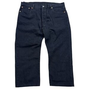 Levi's 501 Jeans Mens 40x24 Black Straight Leg Button Fly Original Fit High Rise